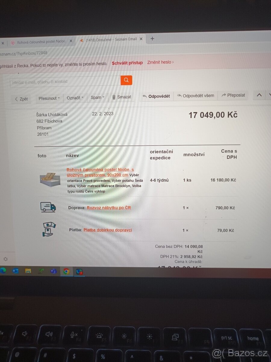 Polohovací postel - 2