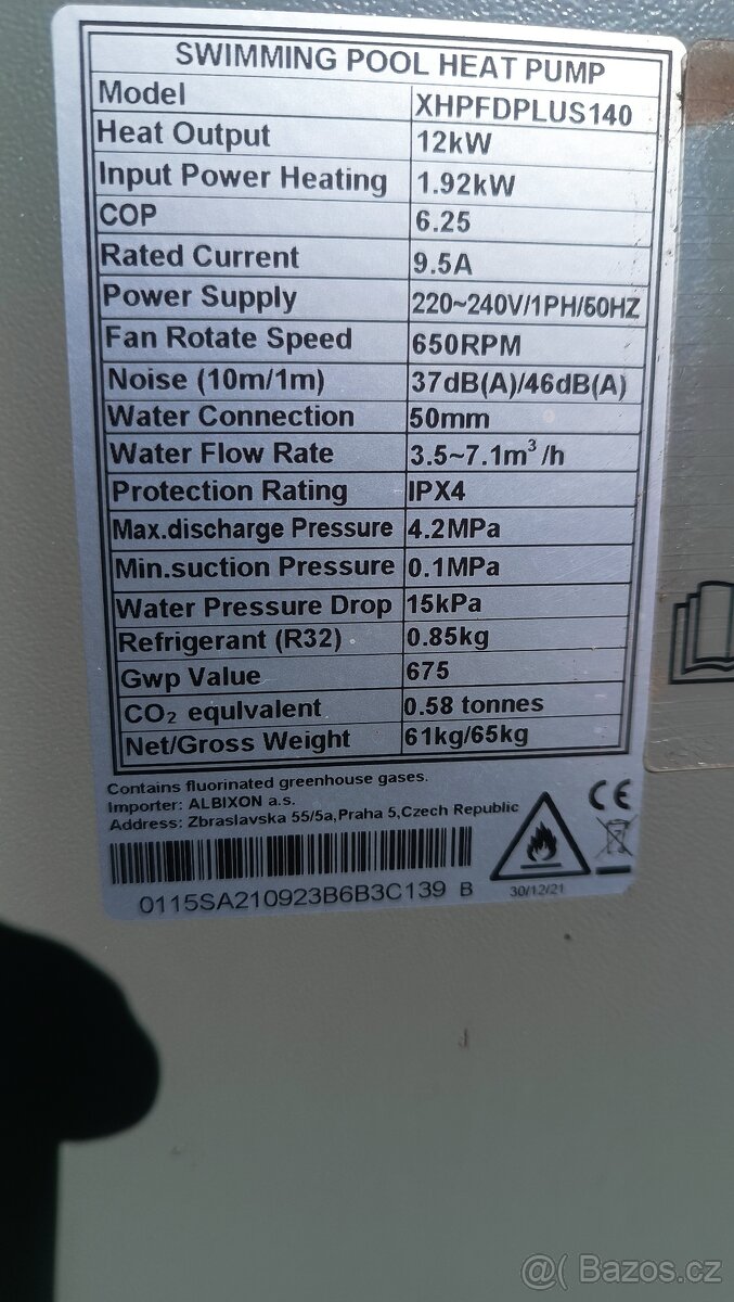 bazénové tepelné čerpadlo - 2