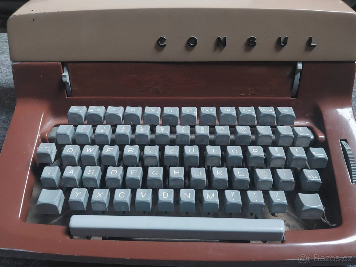 Veliký psací stroj Consul 203 - široký válec - 2