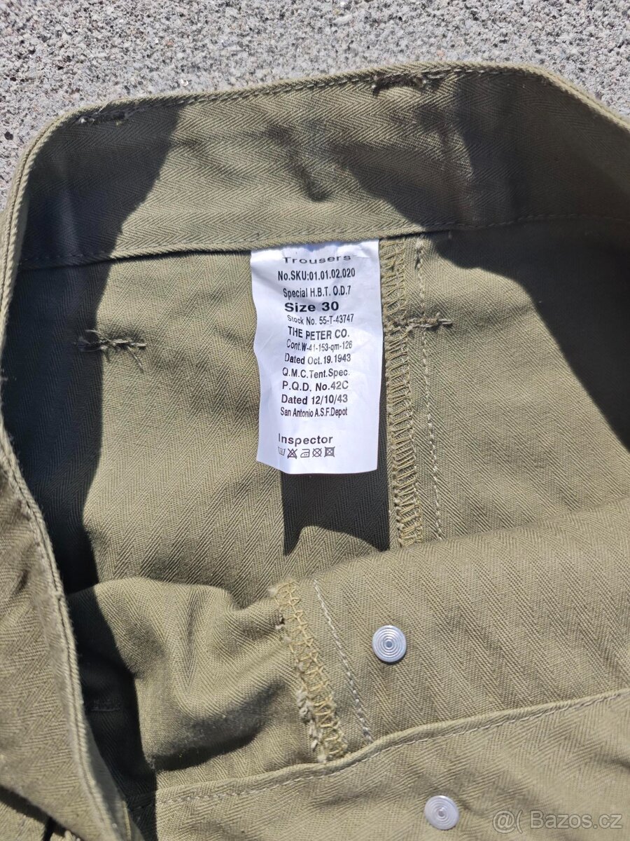 US Army WW Kalhoty HBT - 2