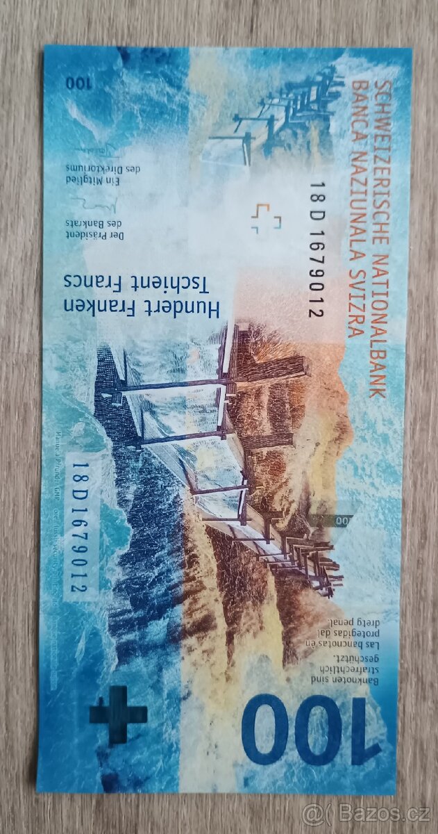 Švýcarsko - 100 Franků bankovka, 2018, UNC - 2