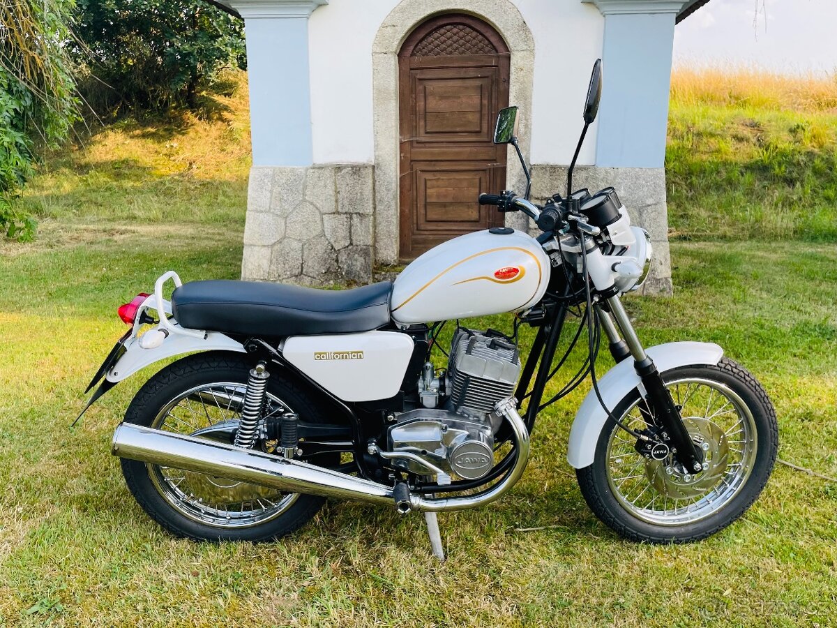 Jawa 350 Californian, bílá perleť, český TP, STK 2027 - 2