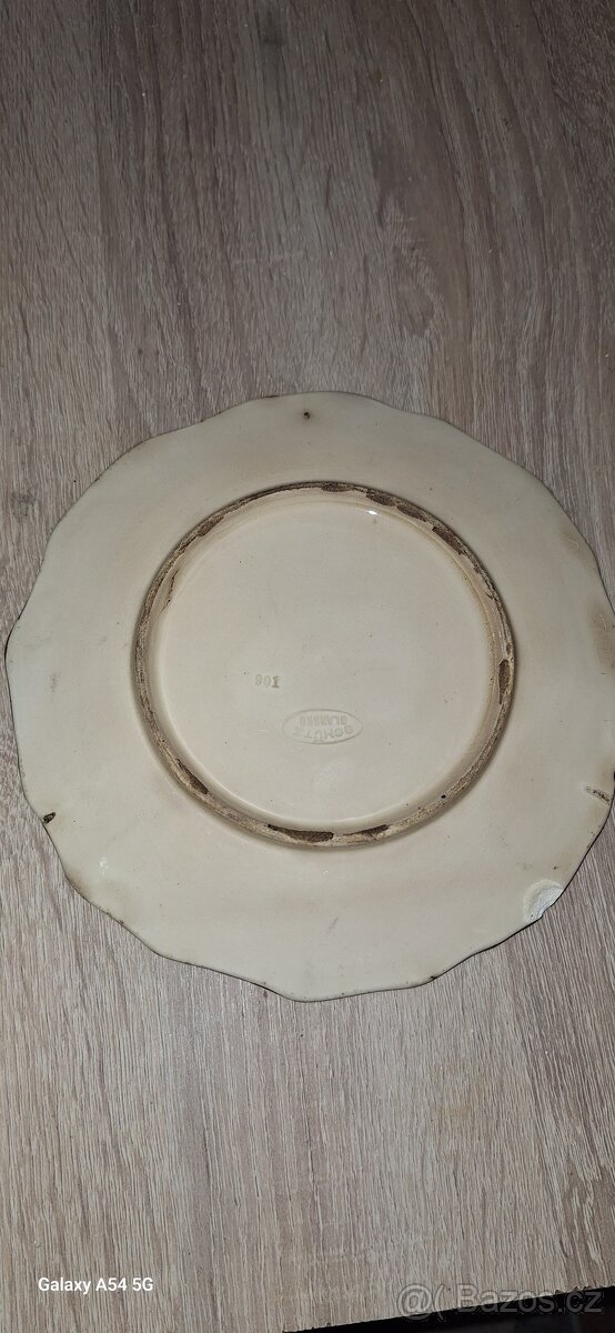 Starožitný dezertní talíř Schűtz Blansko - 2