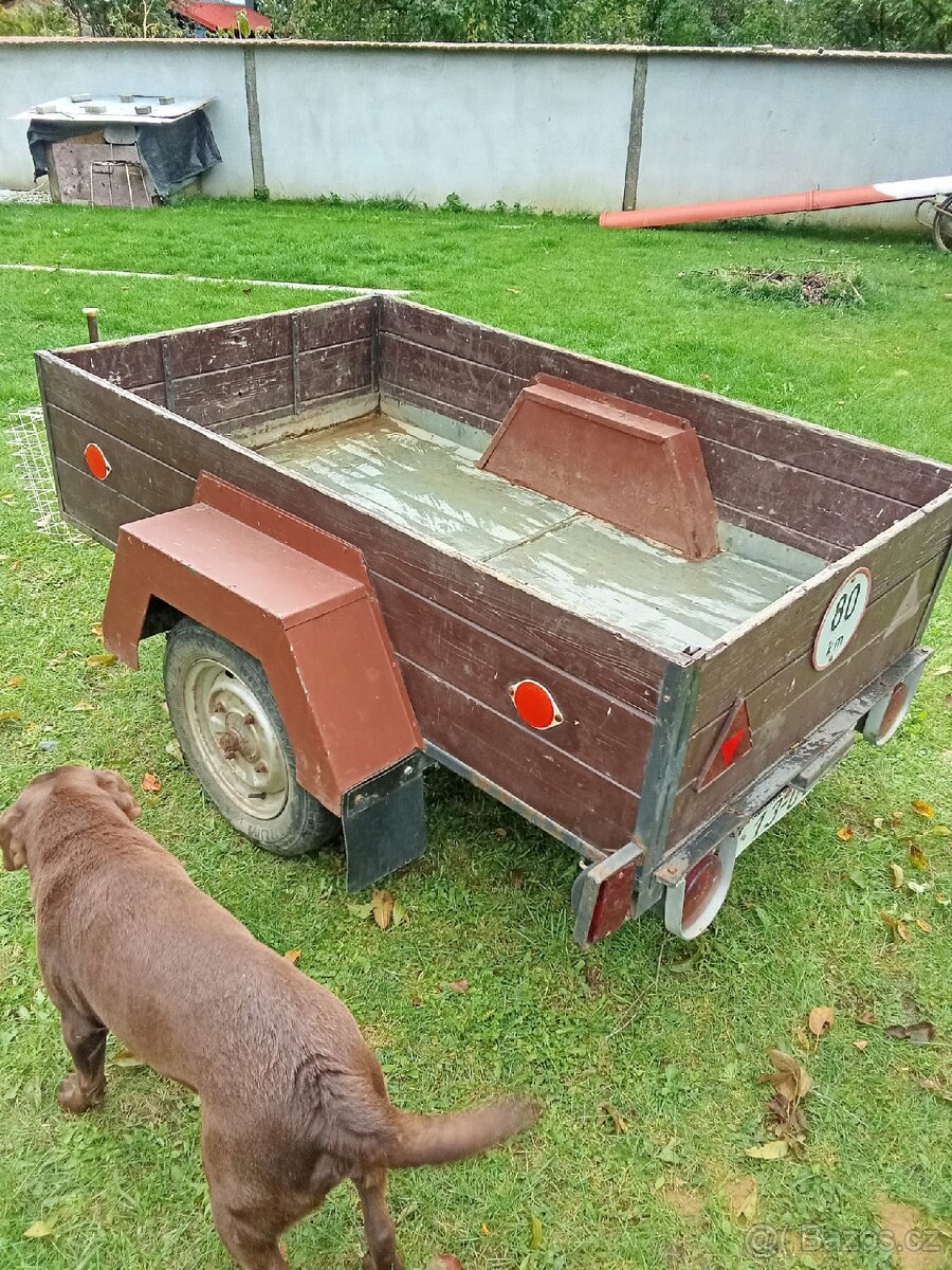 Vozík za auto KPZ 240 s přídavnou korbou - 2