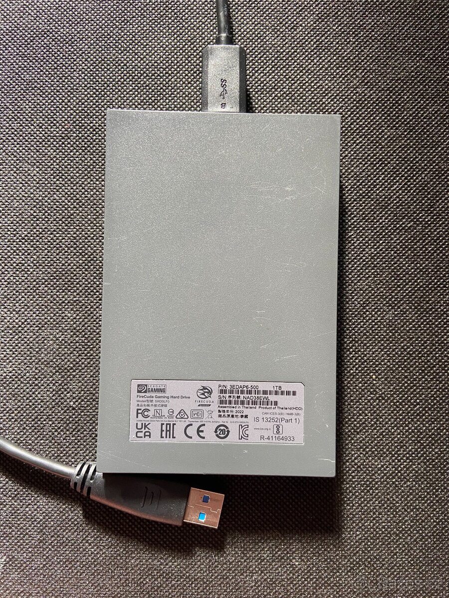 Externí HDD Seagate FireCuda 1TB – USB 3.0 (PS4 / PC) - 2