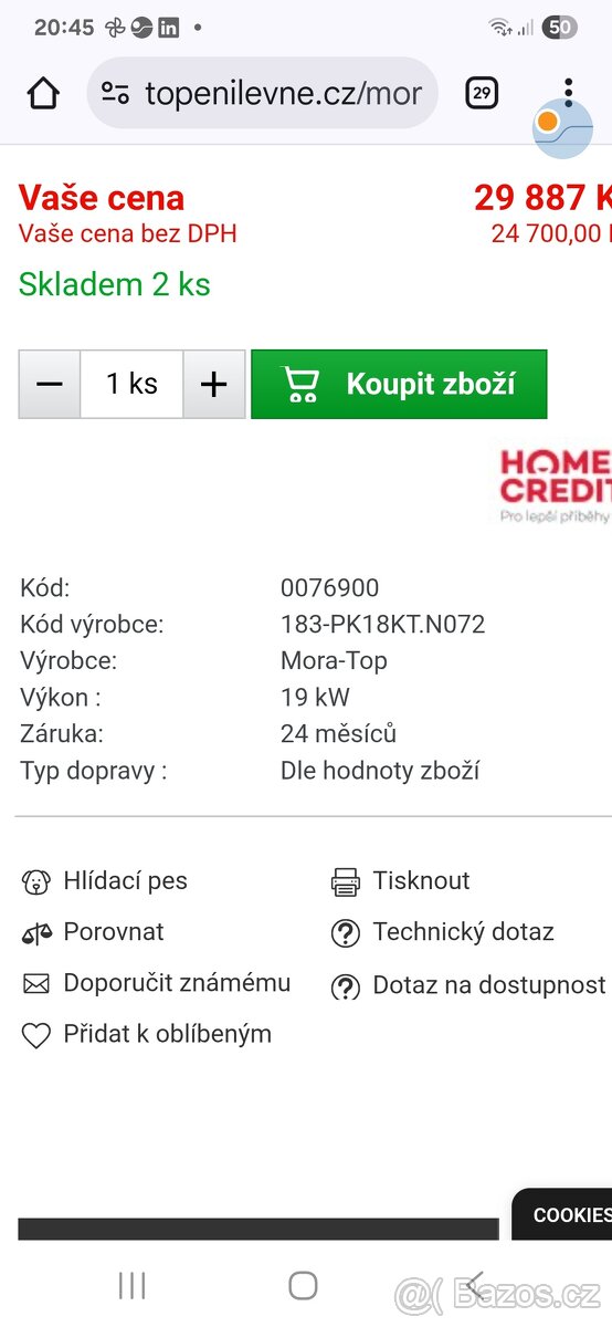 Kotel nový, nepoužitý HELIOS ECO 18KT - 2