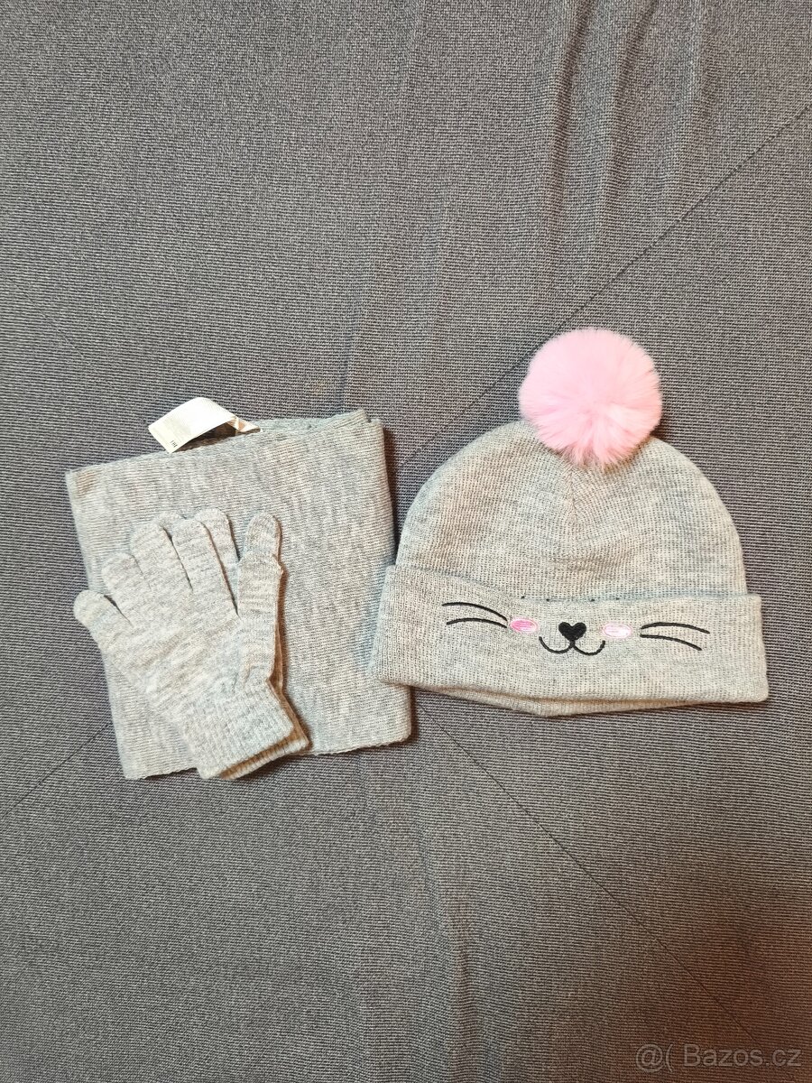 Čepice+šála+rukavice - 2