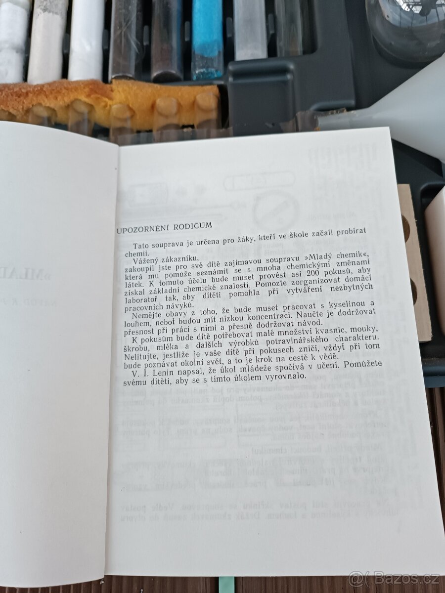 chemická sada mladý chemik Původní komplet. - 2