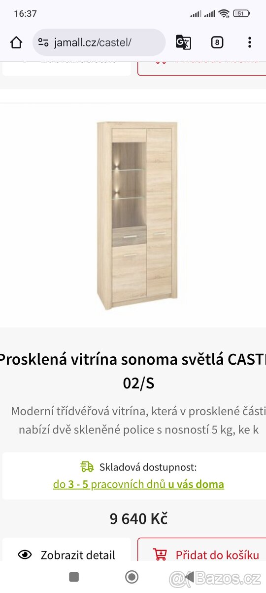 Obývací stěna Sonoma světlá Castel - 2