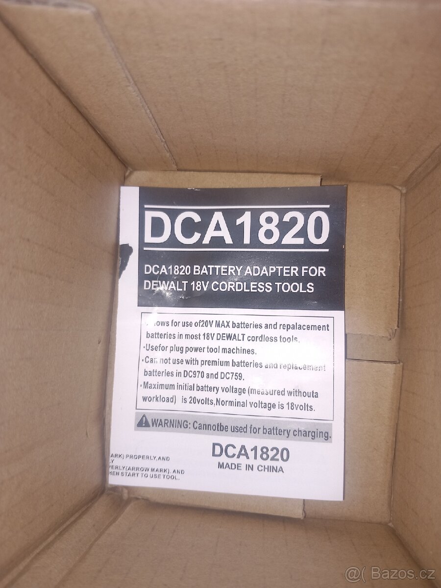 Adapter DeWalt DCA1820 z 20V na 18V - 2