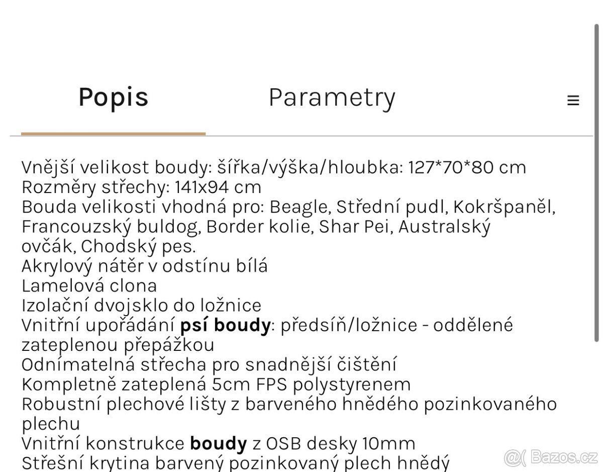 Bouda pro psa-zateplená - 2