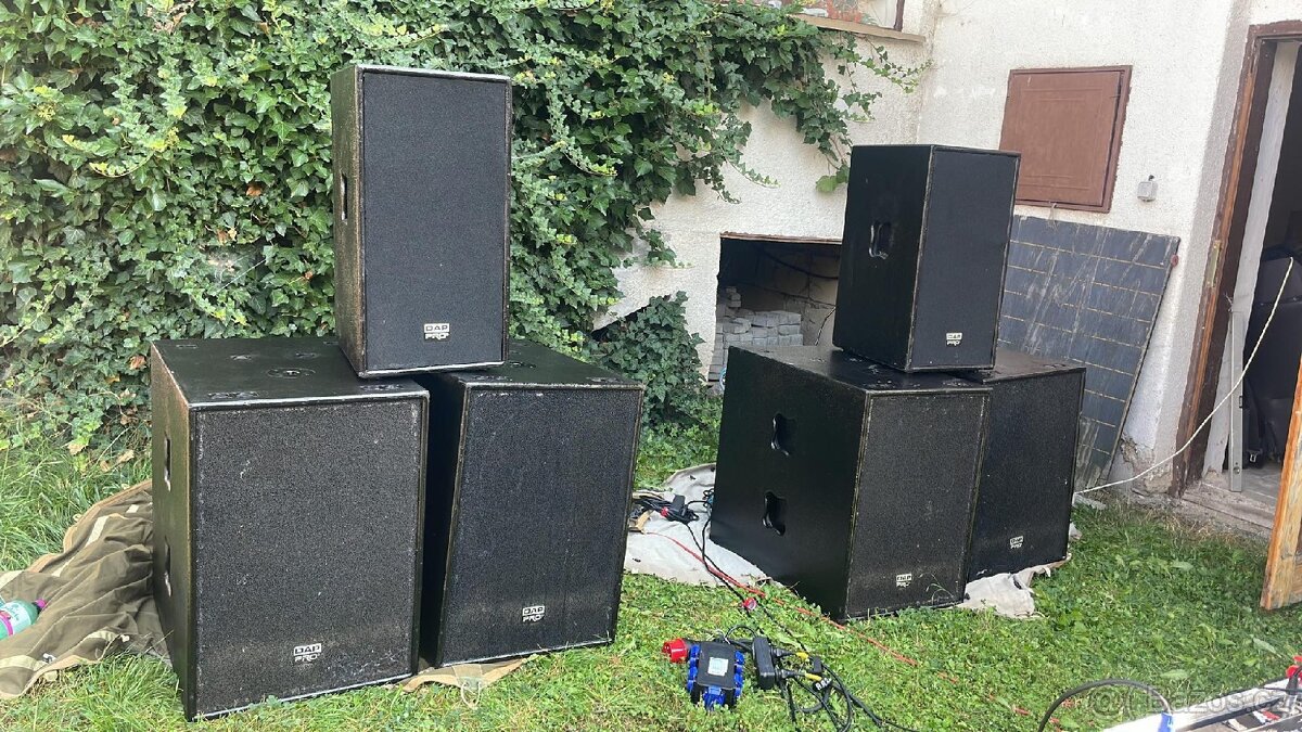 Aktivní DAP Audio: 4x Bass + 2x vršek + obaly a case. - 2