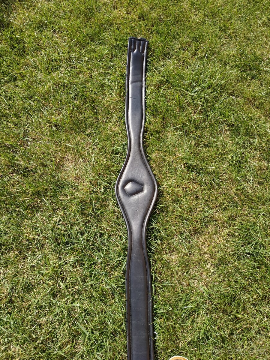 Černý kožený anatomický podbřišník - 2