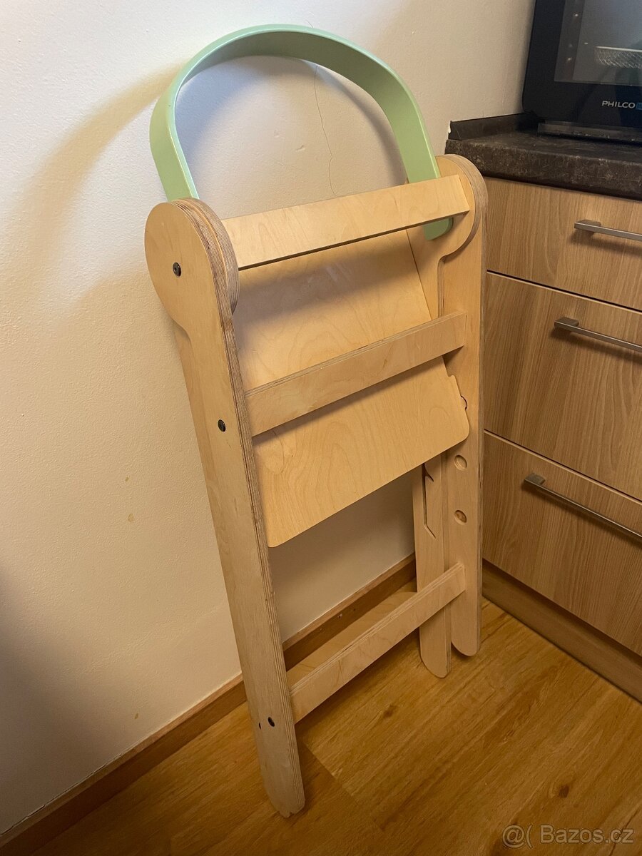 Skládací rostoucí učící věž 2v1 lakovaná - 2