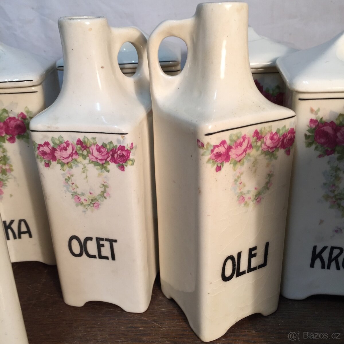 stoleté kořenky - dózy na potraviny - lahev na ocet - olej - 2