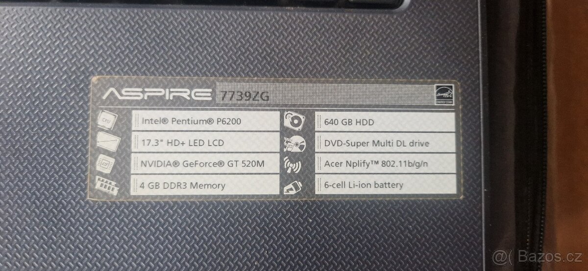 Notebook ACER Aspire 7739ZG 17,3" HD+ LED - 2