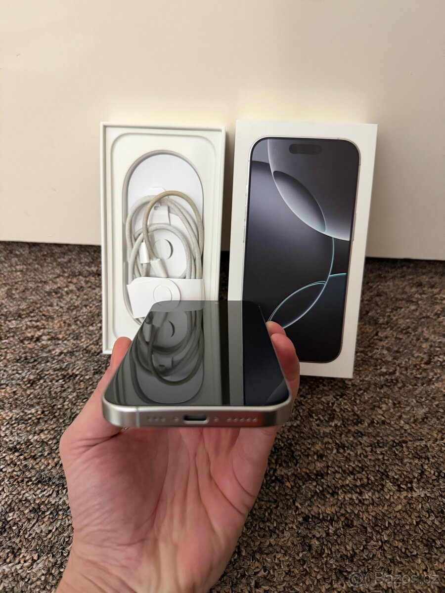 Apple iPhone 16 Pro 1tb White. Zaruka, 93% baterie, top stav - 2