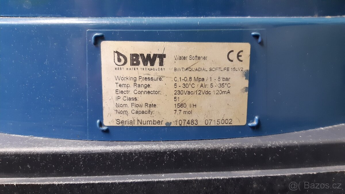 Změkčovač BWT, AQUADIAL SOFTLINE 15LV2 - 2