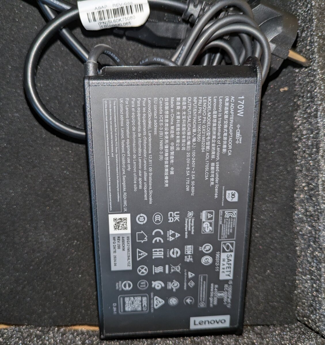 Lenovo 170W herná nabíjačka - 2