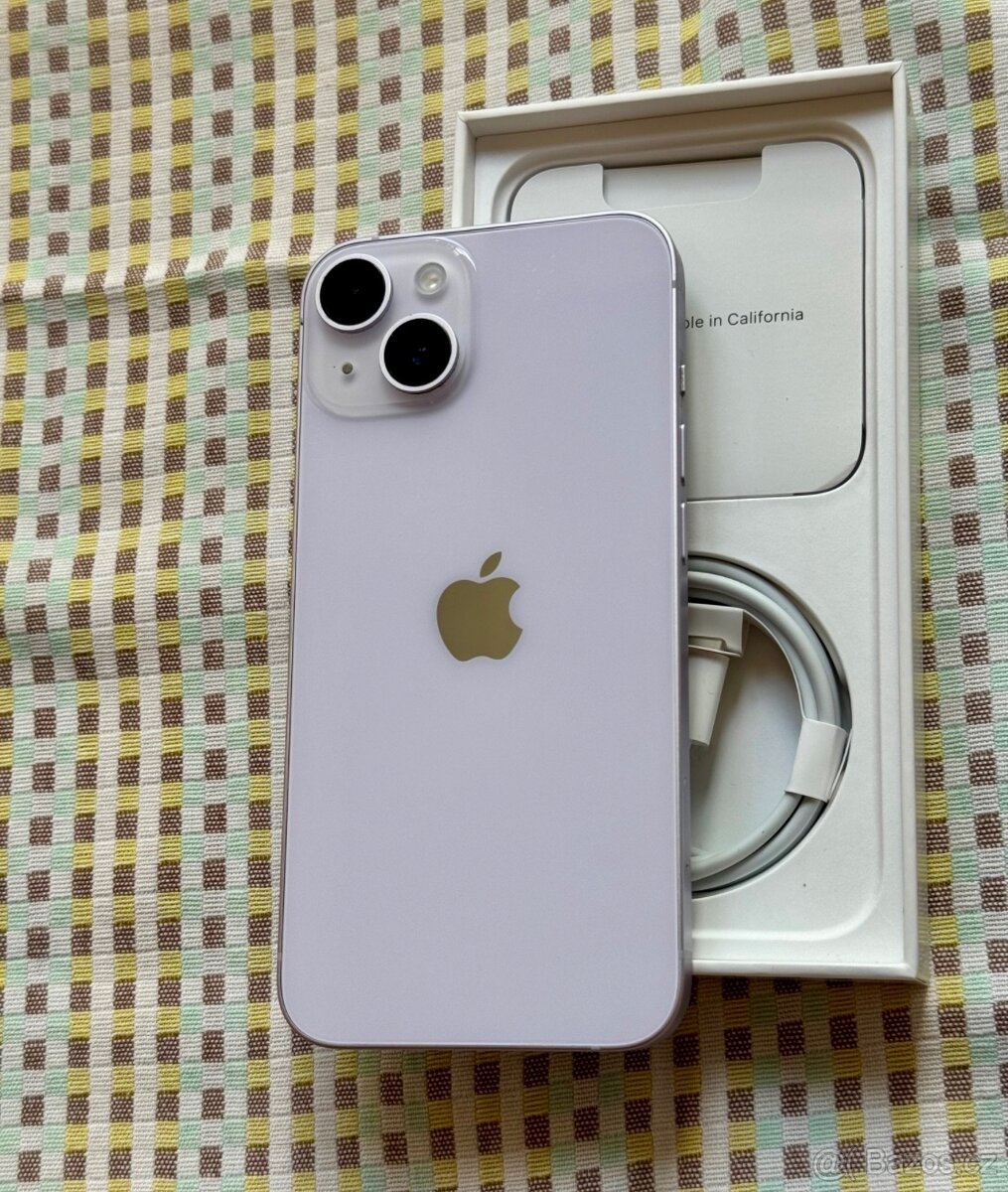 iPhone 14 Purple BATERIE 100% TOP - 2