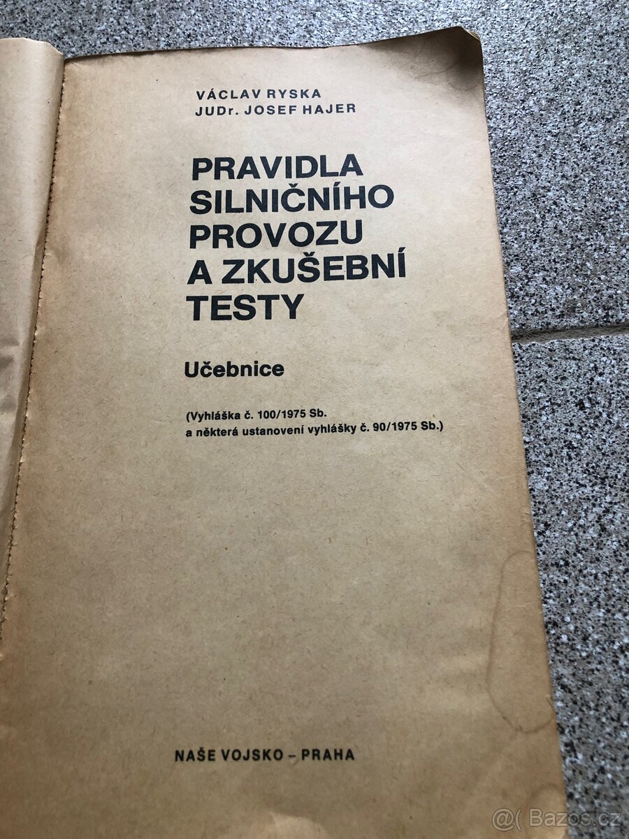 Učebnice Pravidla silničního provozu 1977. - 2