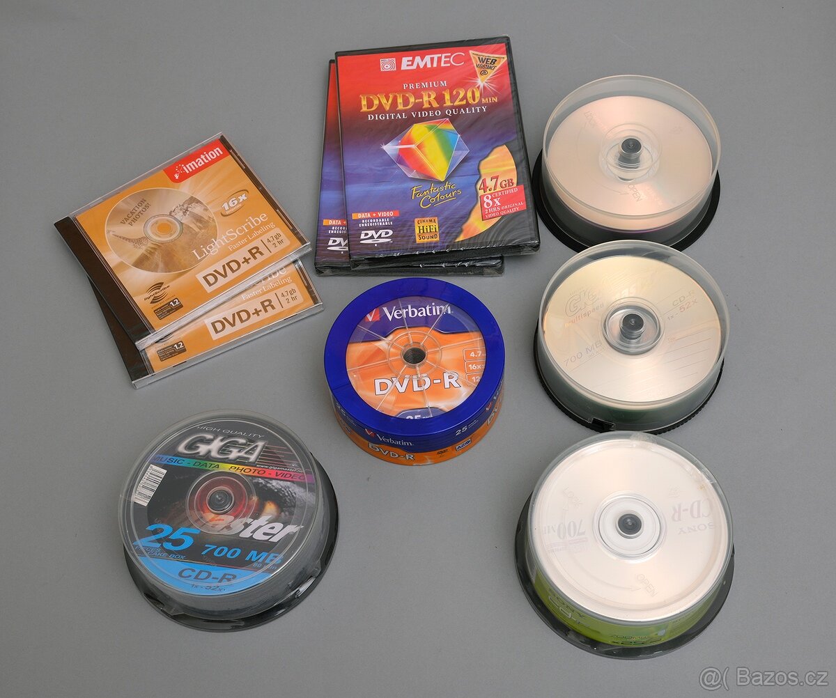 Paměťová média CD-R , DVD-R , DVD+R - 2