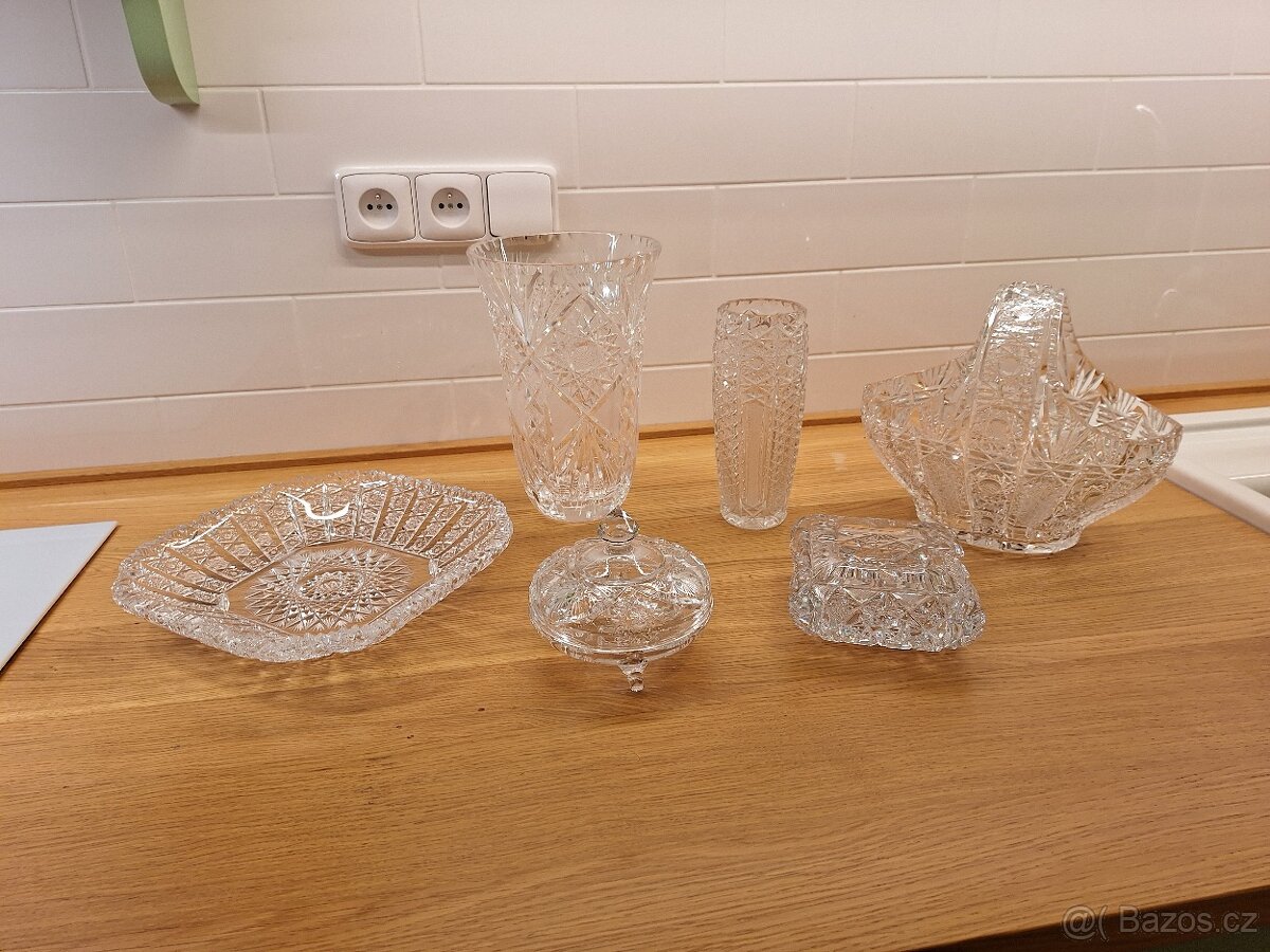 Prodám broušené sklo, perfektní stav - i jednotlivě - 2