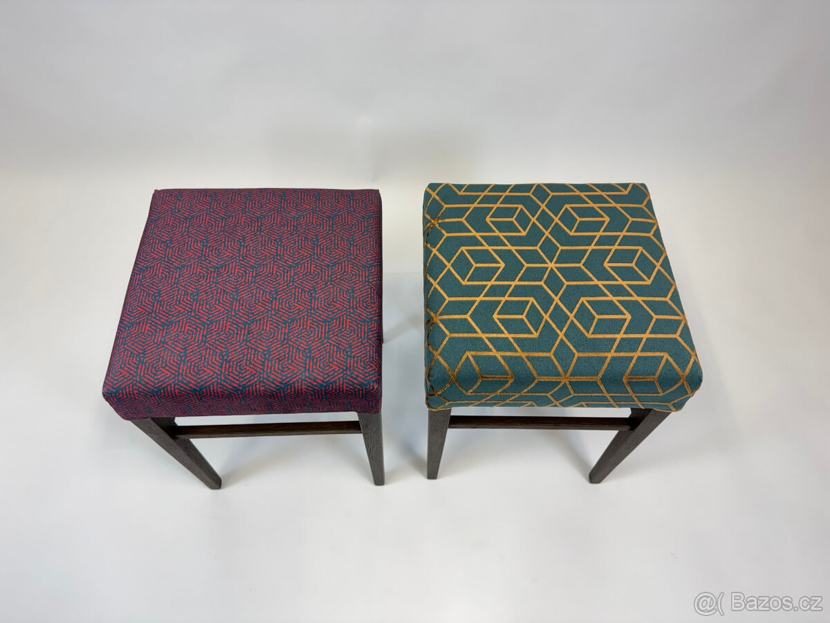 2 velké stoličky po renovaci, luxusní látky - 2