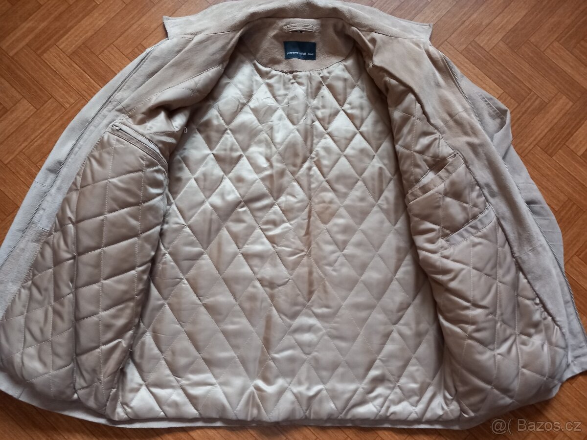 Pánská semišová zateplená bunda vel. M top stav - 2