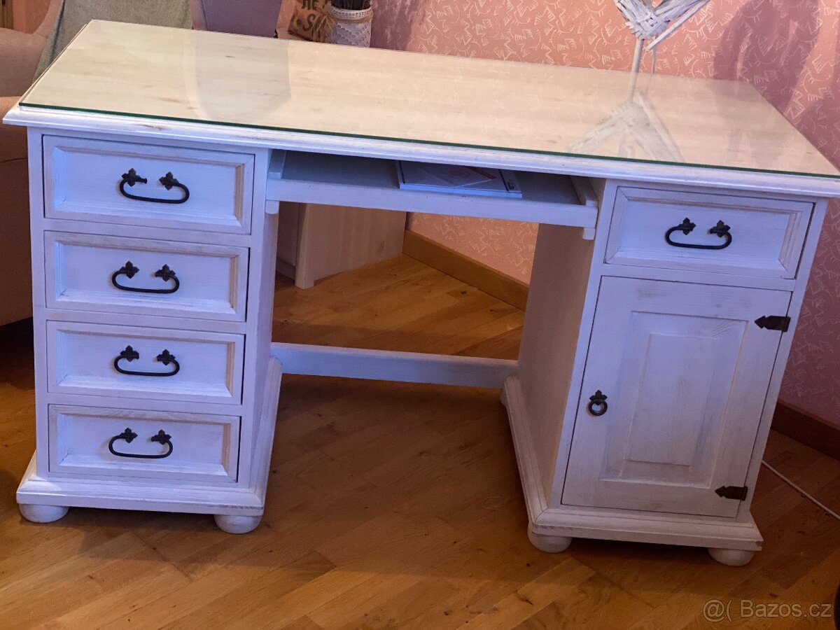 Rustikální masivní psací stůl - 2