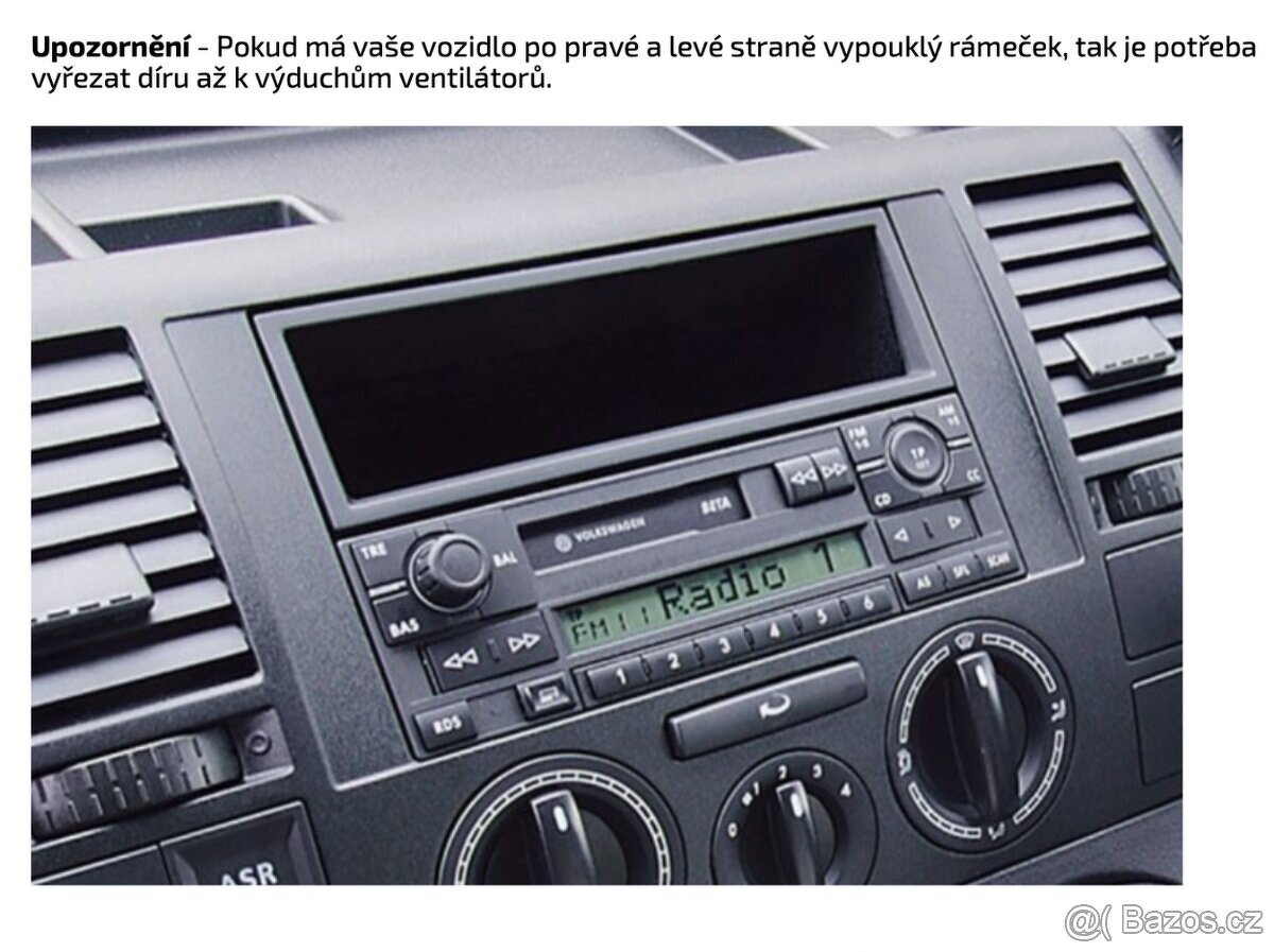 NOVÉ 7" Android 13 Autorádio - VW Transporter T5 a Touareg - 2