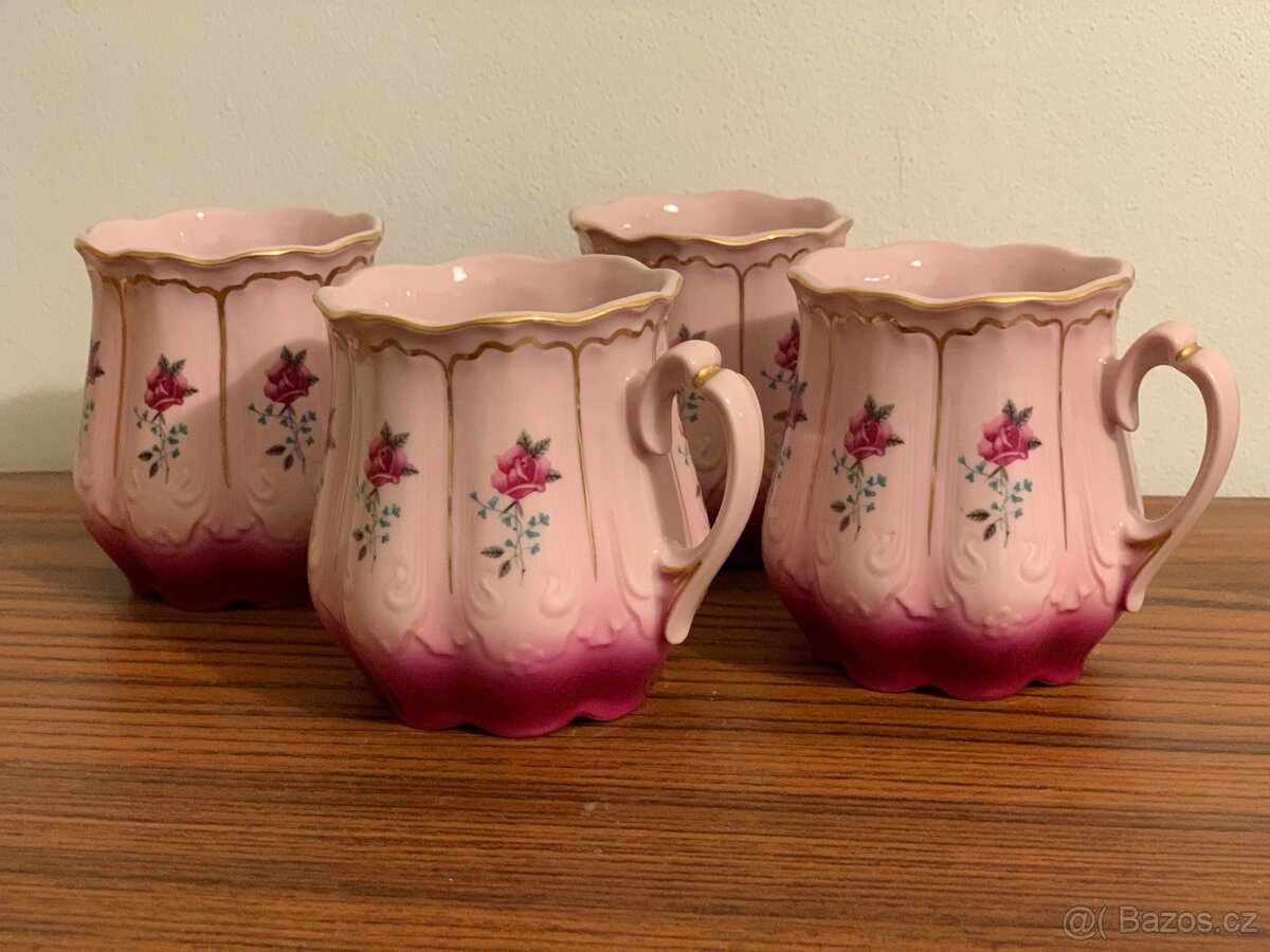 Romantické hrnečky z růžového porcelánu - 2