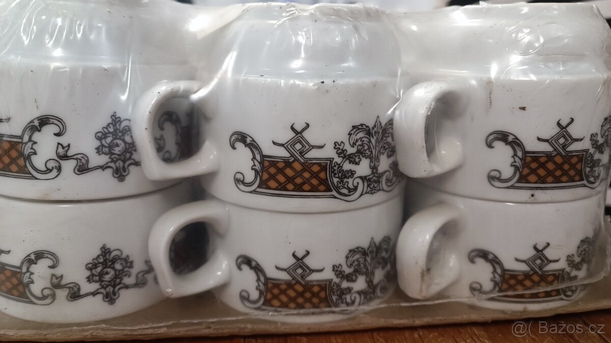 Staré gastro porcelánové hrnečky 12 kusů - 2