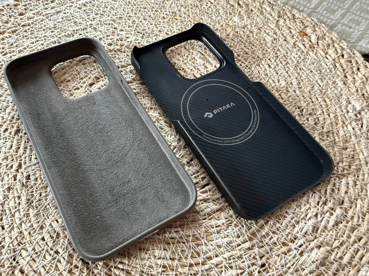 Prodám kryty na iPhone 15 Pro - Pitaka + Apple - 2