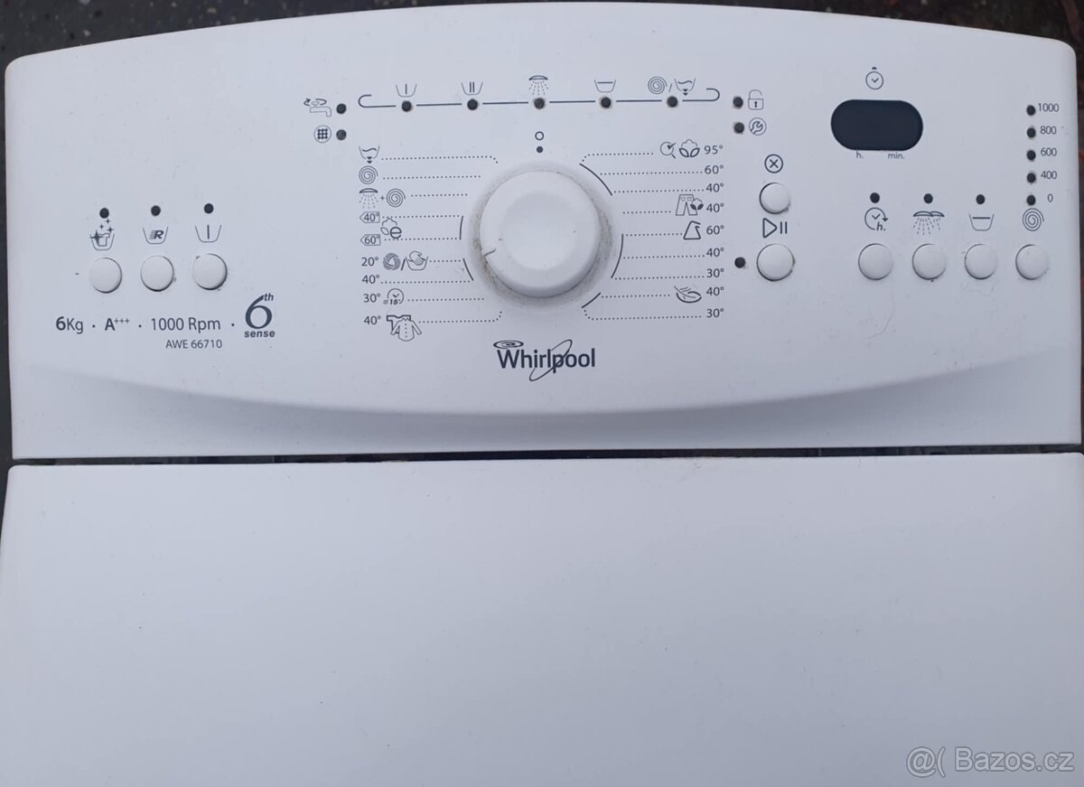PRACKA WHIRLPOOL,HORNI PLNENI,6KG,JAKO NOVA,A+++ - 2