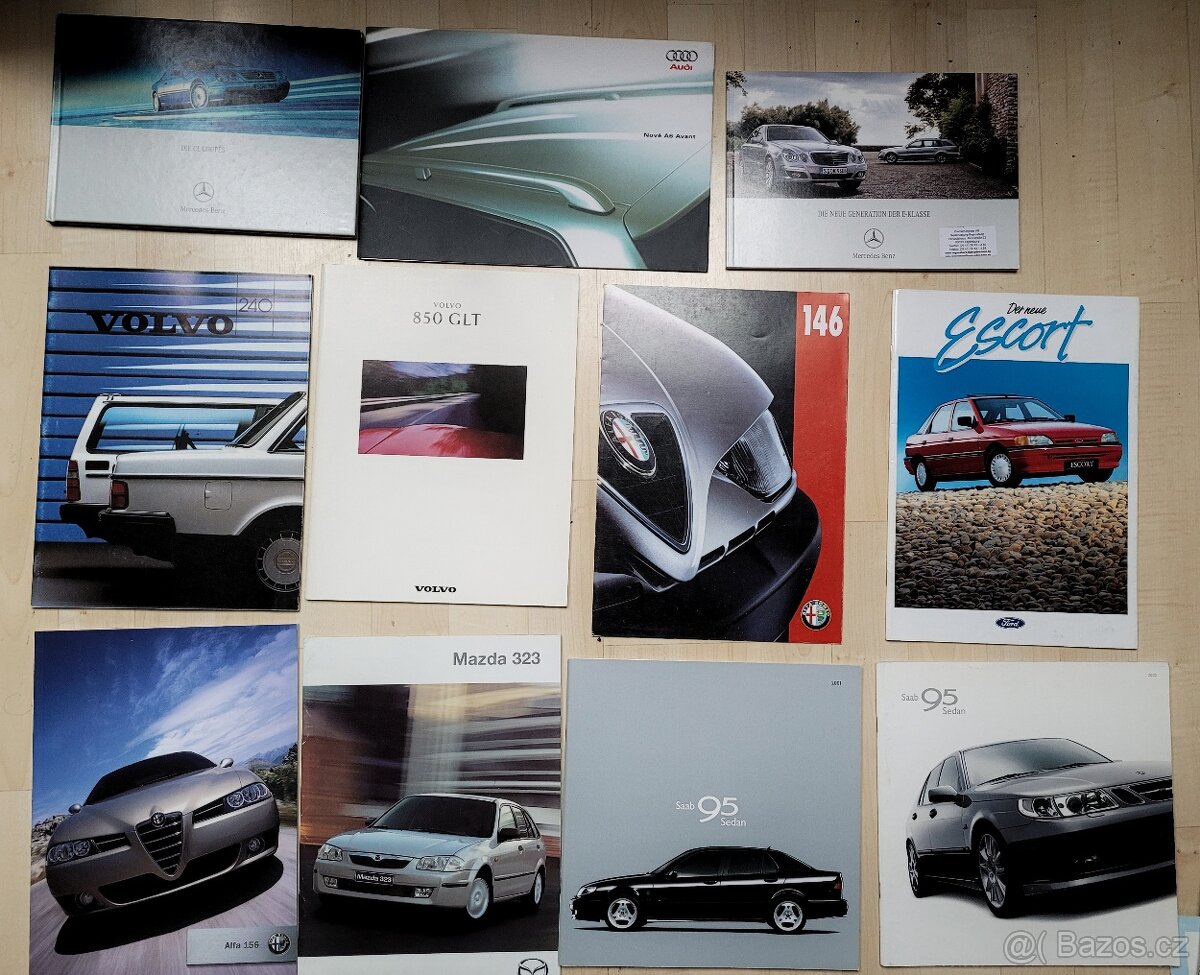 Prodám prospekty aut z 80.- 90.let - 2