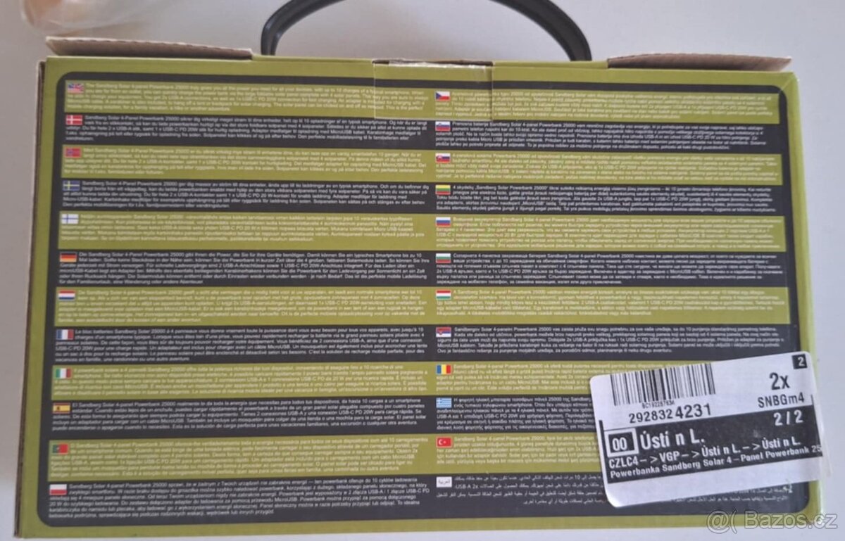 Sandberg Solar 4-Panel Powerbank 25000 mAh, solární nabíječk - 2