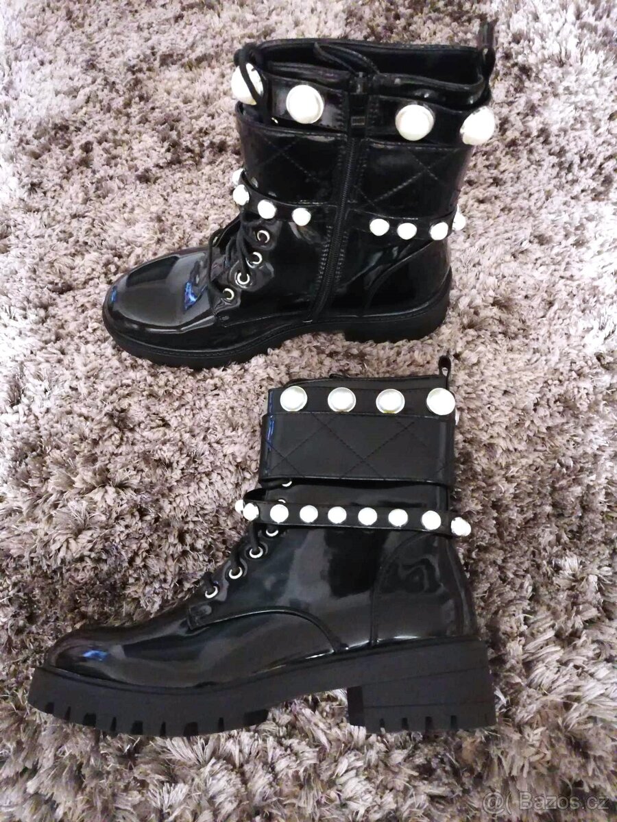 nové kotníkové workery, polokozačky, vel. 38 a 40 - 2