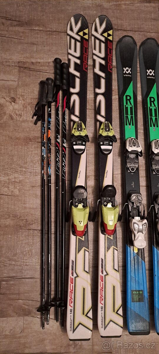 Lyže 130cm,140cm,lyžaky - 2