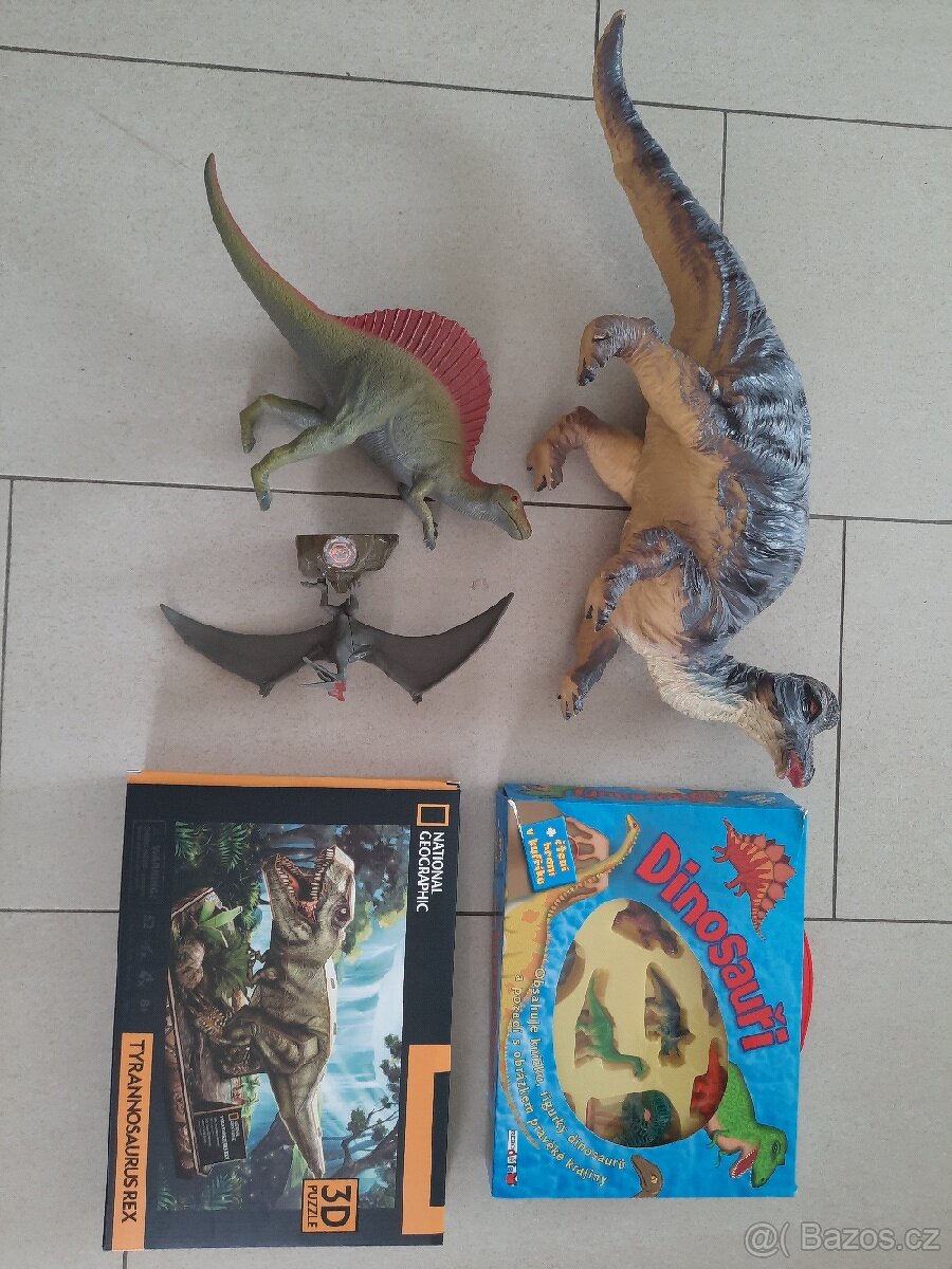 Dino,dinosauři set/figurky,3D stavebnice,knizka,puzzle. - 2