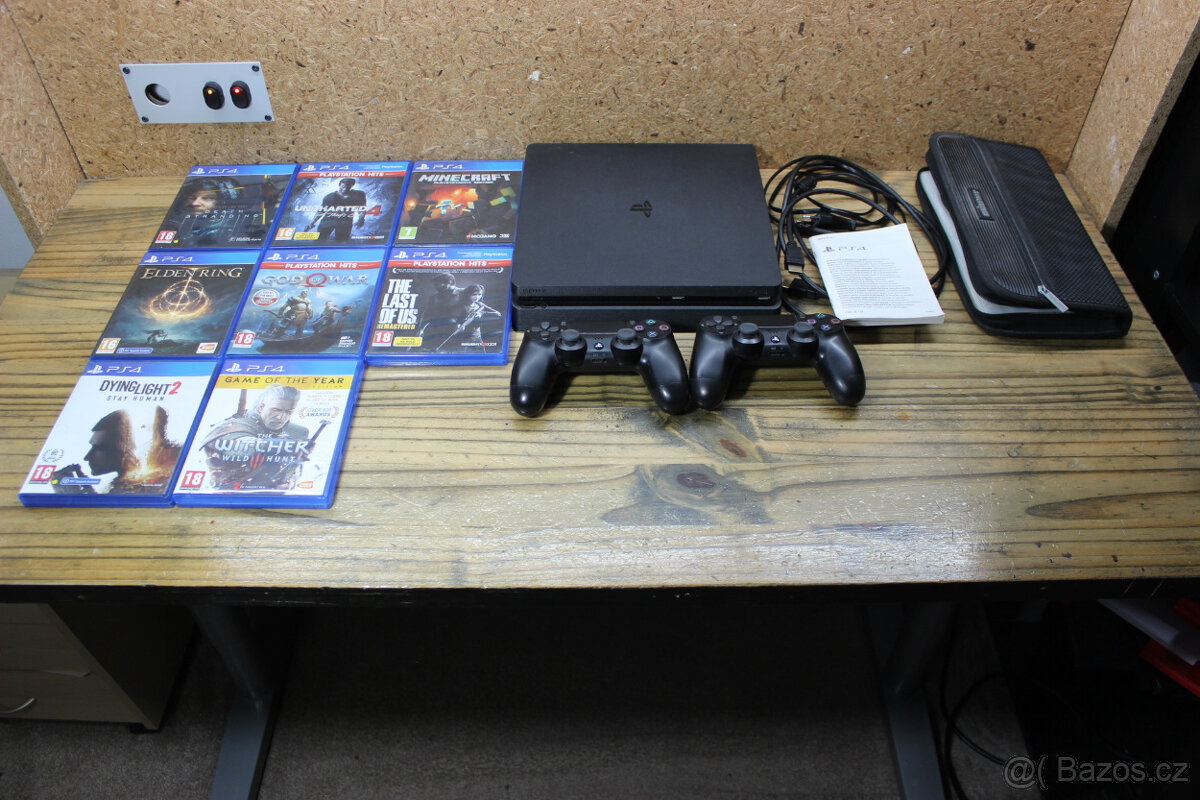 Prodám PS4 Slim 1TB + 12 her - 2