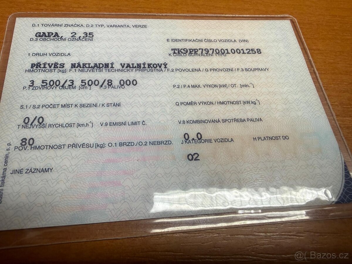 Přívěs GAPA 2,35 - 2