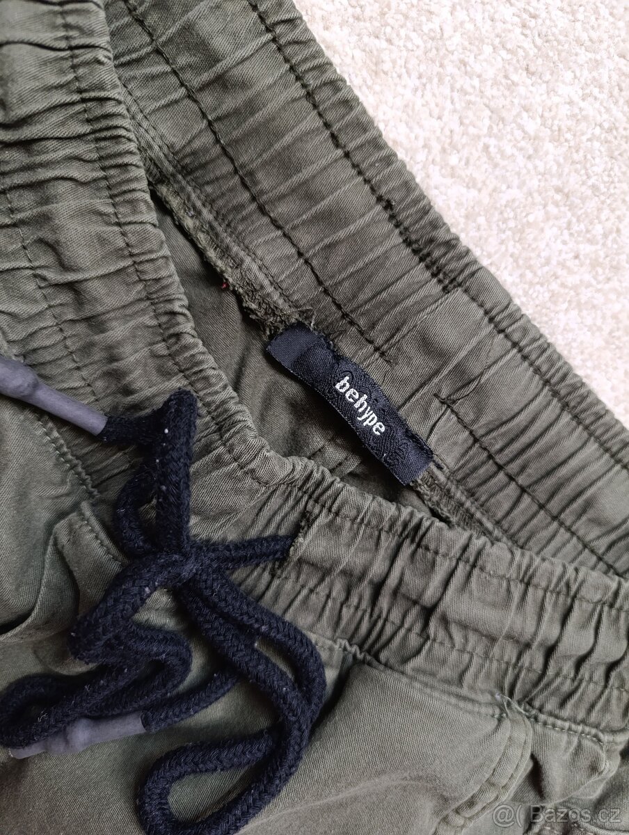 Khaki jogger pláťáky/kapsáče vel. 164/170 - 2