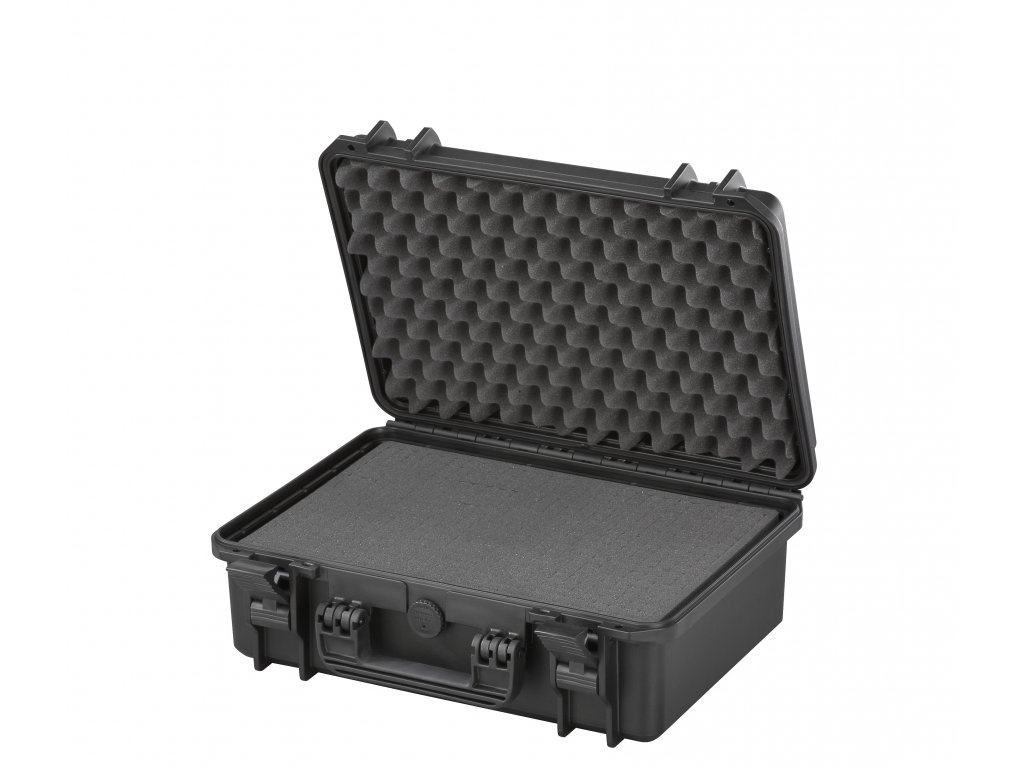 Nárazu, vodě, prachu odolný kufr MAX430 - černý s pěnou - 2