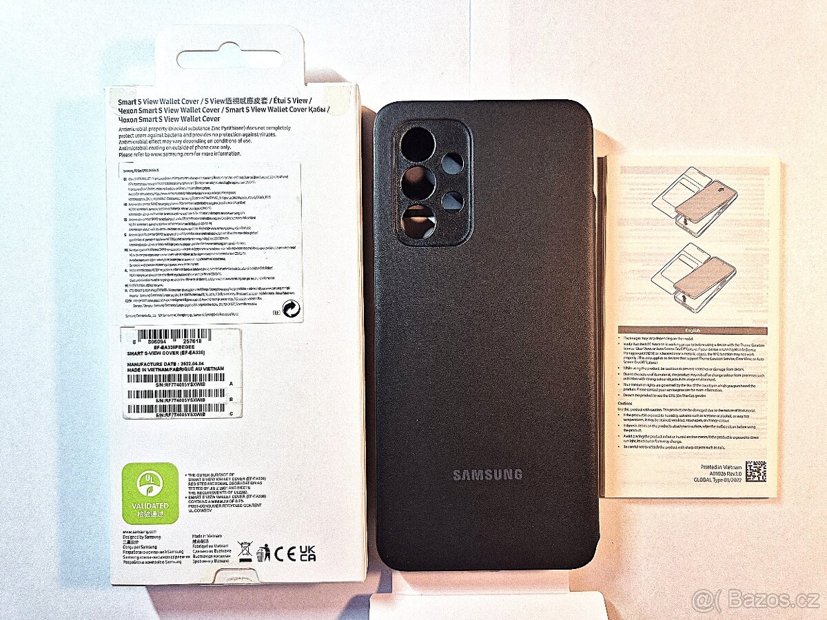 Samsung A33 inteligentní flipové pouzdro S View černé - 2