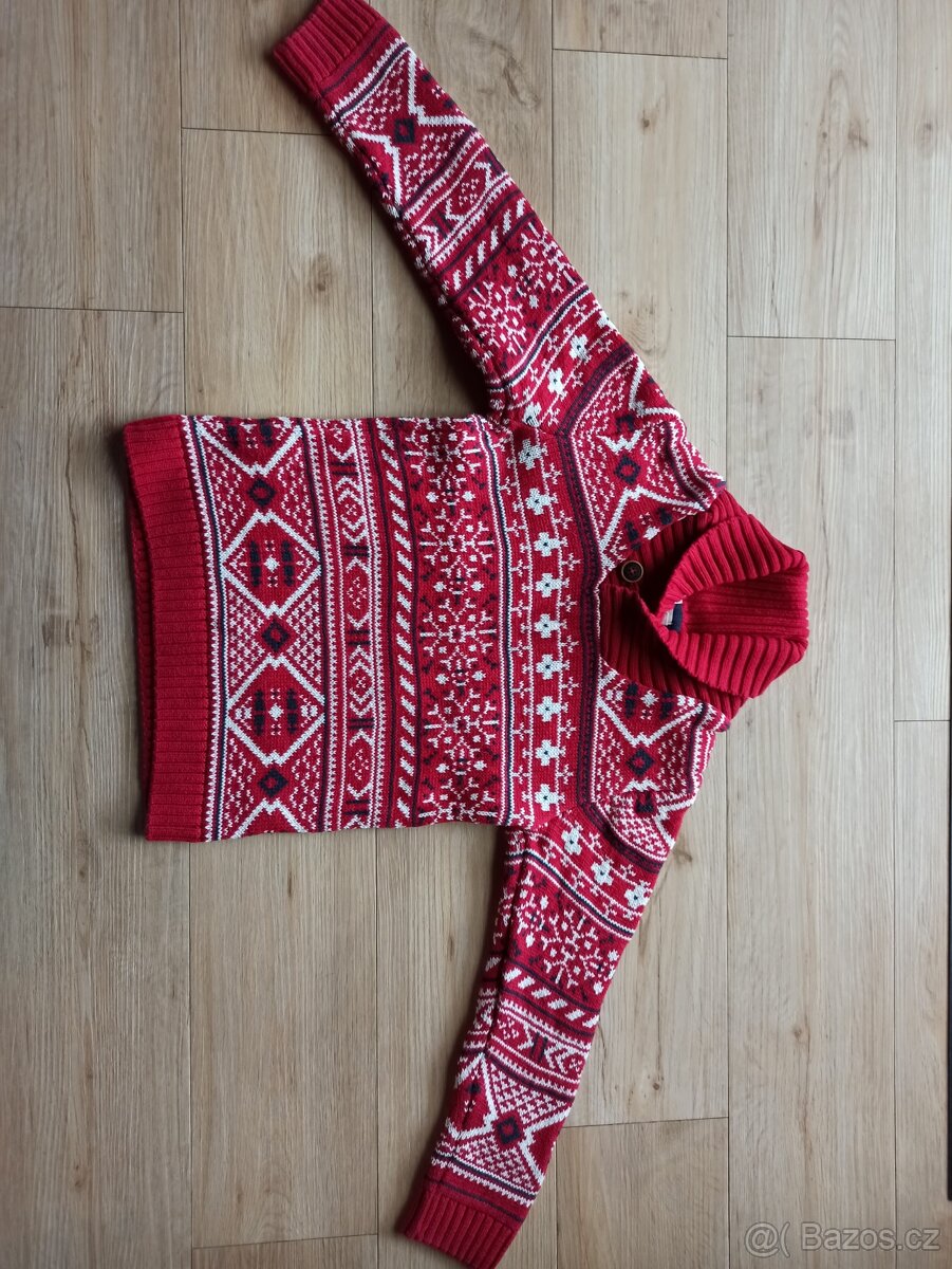 Teplý svetr velikost 122/128 - 2