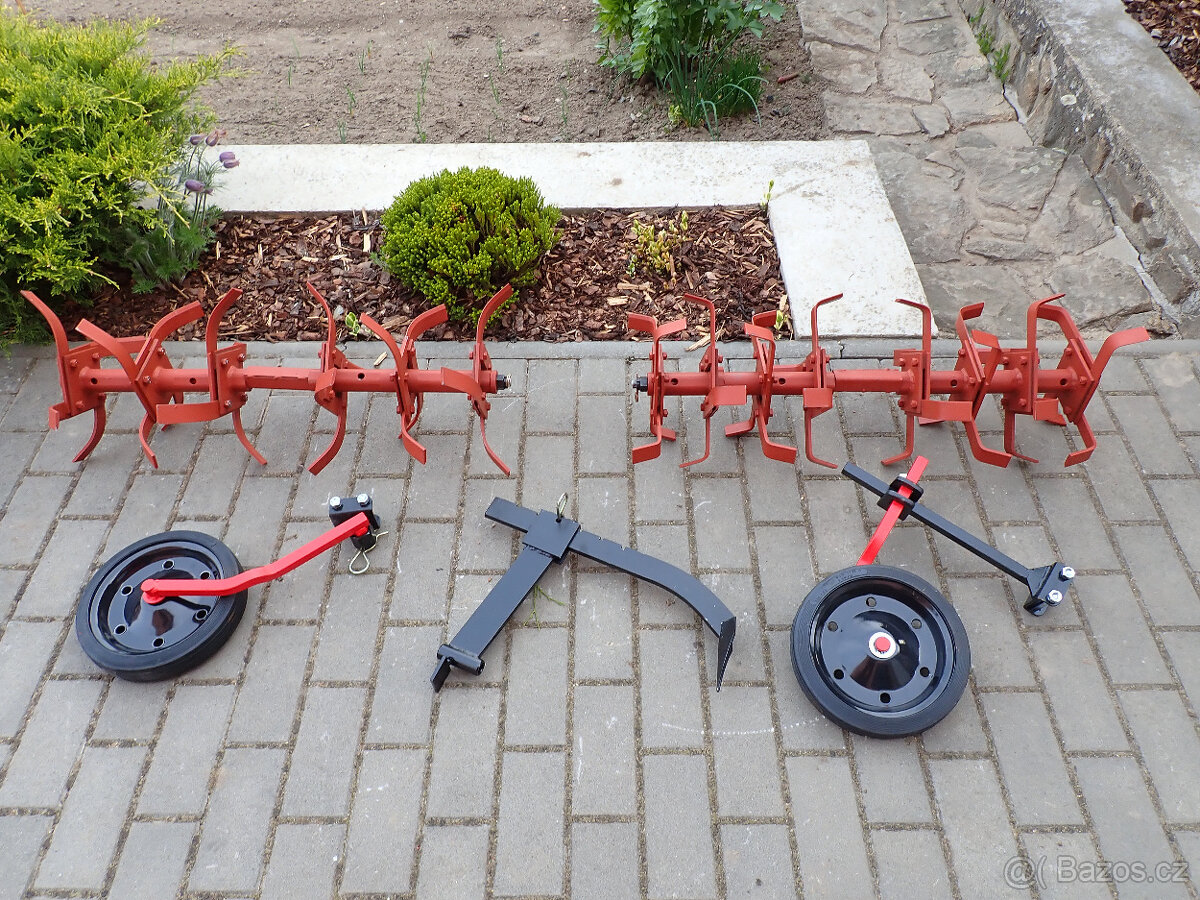 vari - rotavátor, vodící kolo, radlička + nosič // NOVÉ - 2
