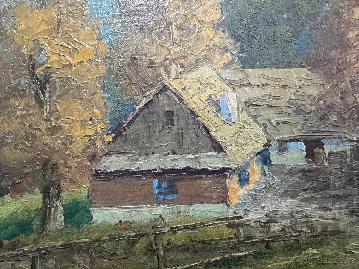 obraz Krajina s chalupou - 2