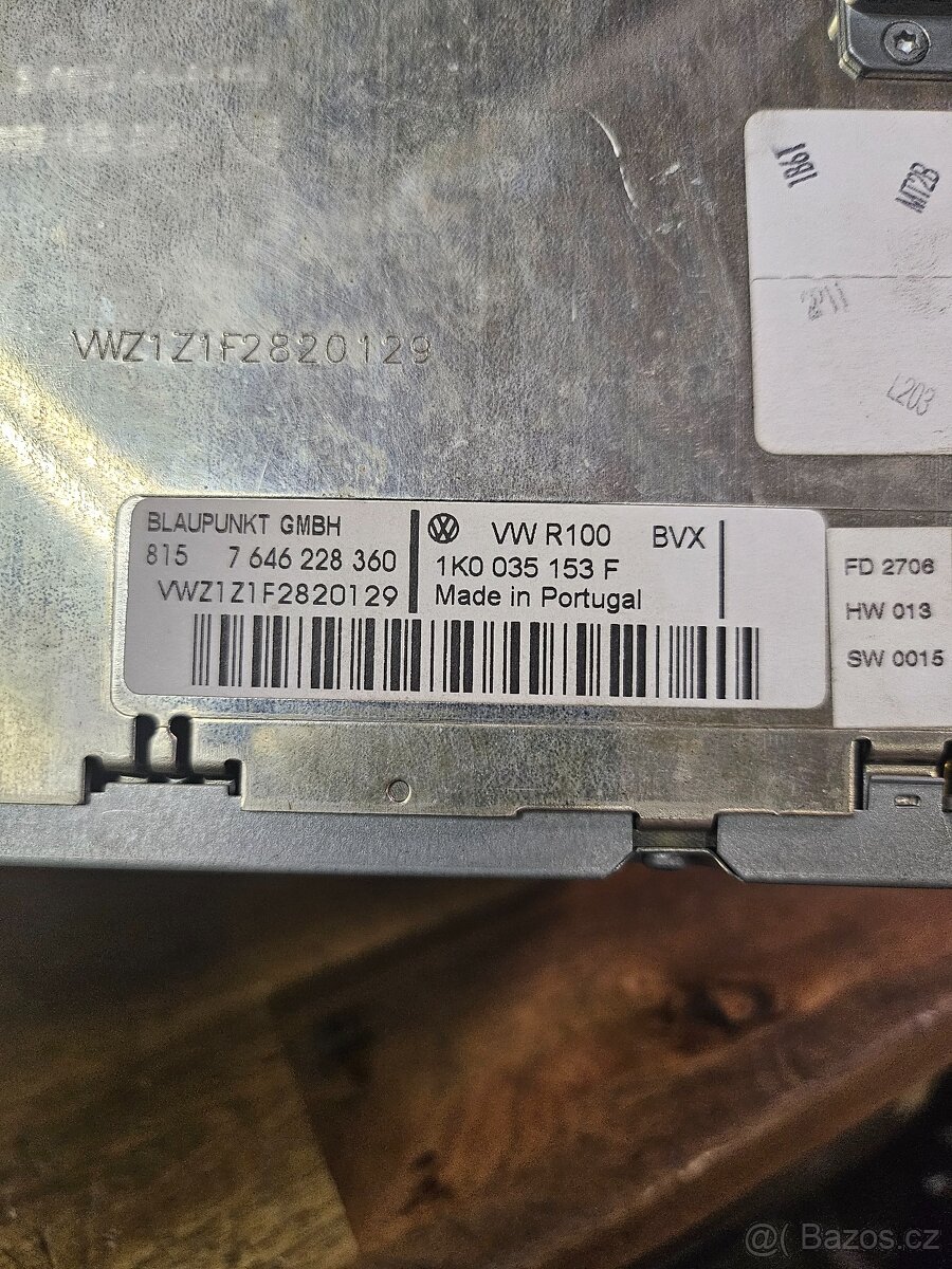 Rádio vw caddy, touran - 2