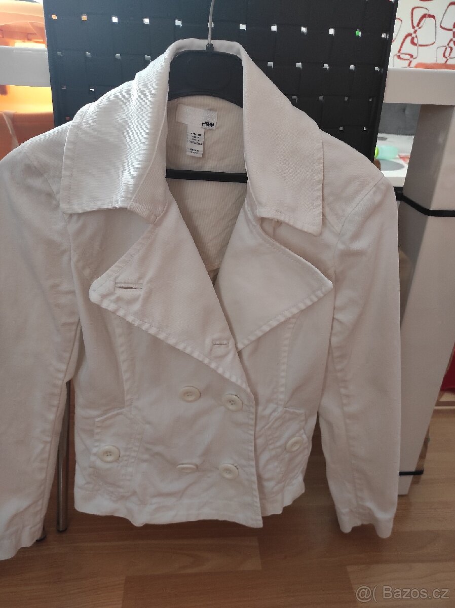 Bílé riflové sako/kabátek H&M vel. 38 - 2